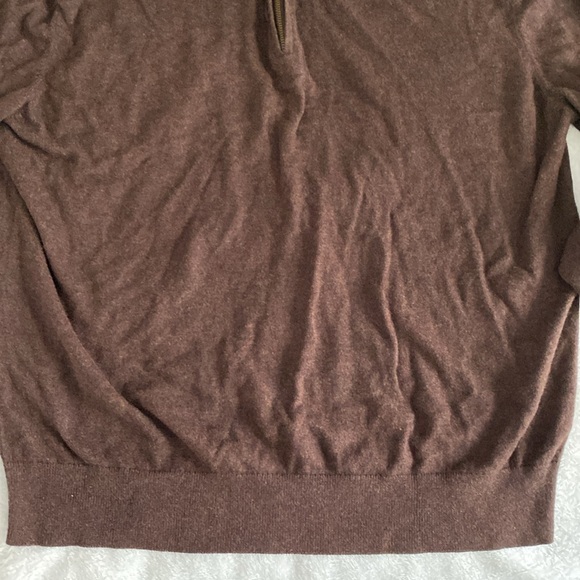 Daniel Cremieux brown quarter-zip sweater - Picture 7 of 17